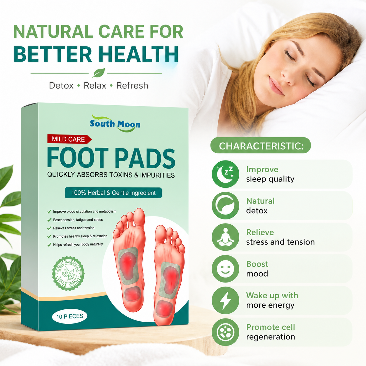 HerbalCleanse Foot Patch (Pack of 10) BUY 1 GET 1 FREE