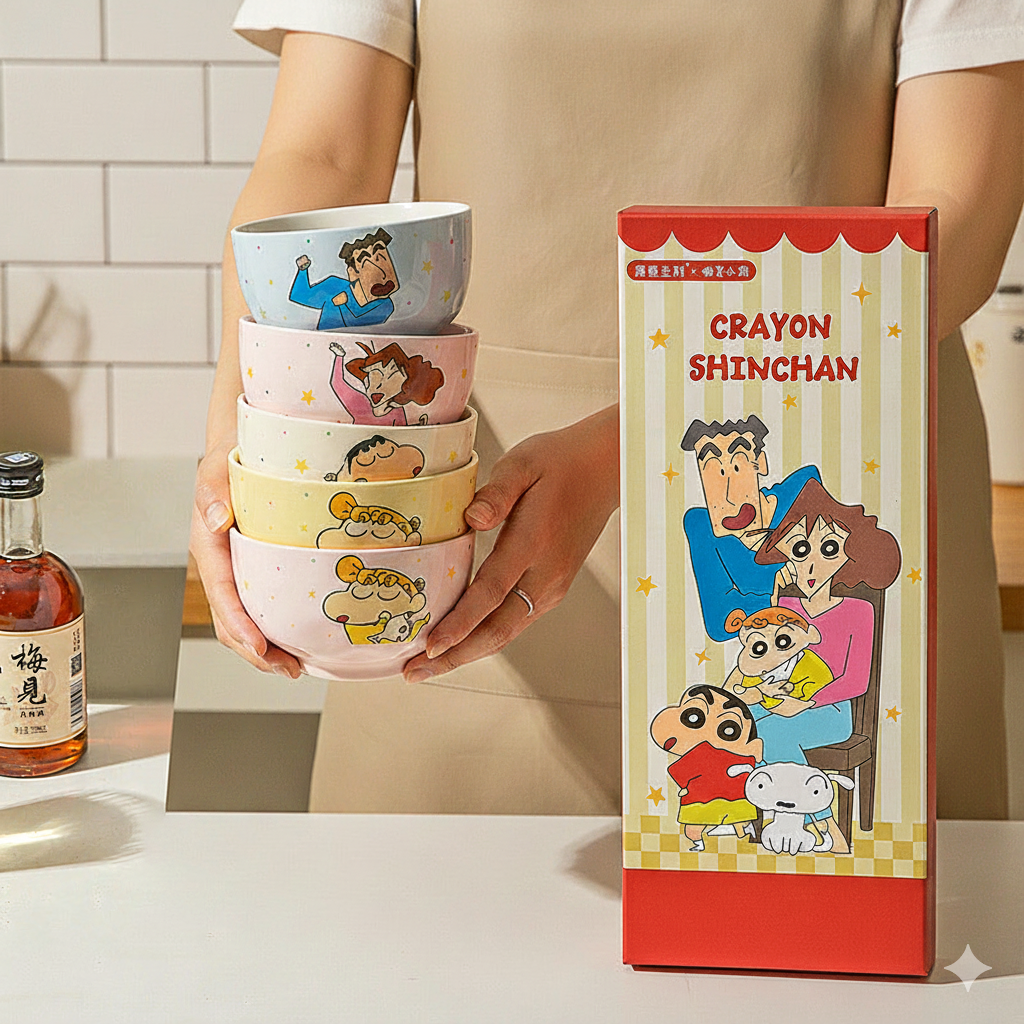 Shinchan Family Bowl Set