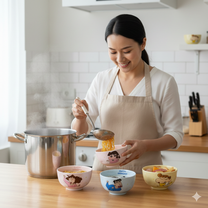 Shinchan Family Bowl Set