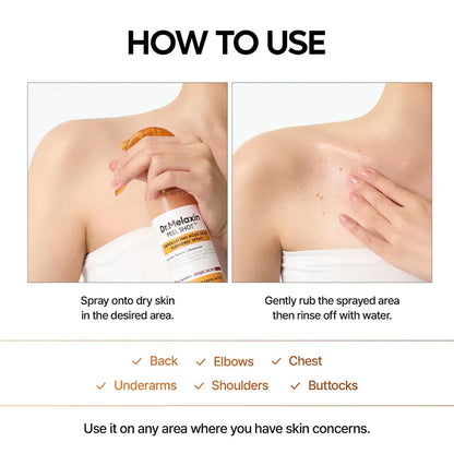 🔥 Dr. Melacure™ Peel Shot Spray – Instant Skin Brightening & Dark Spot Remover (Kojic Acid + Turmeric) ✨
