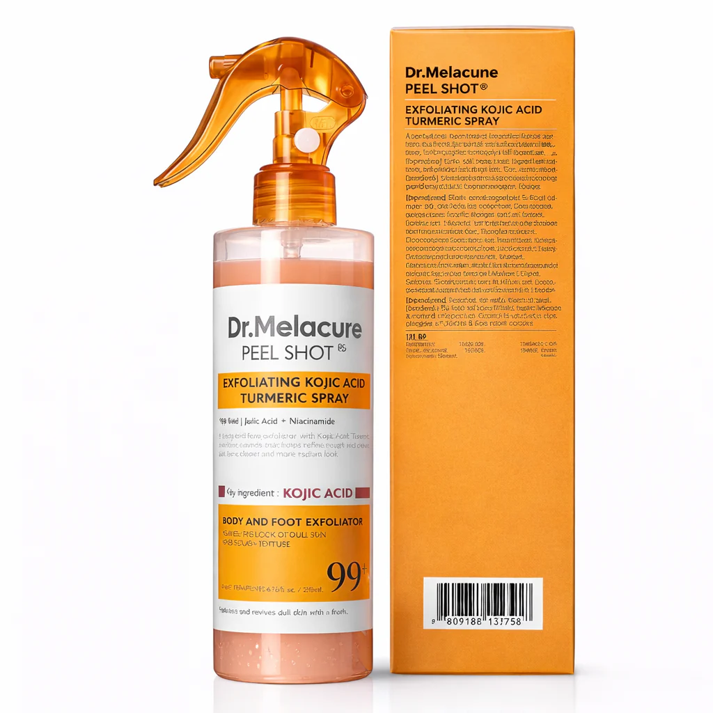 🔥 Dr. Melacure™ Peel Shot Spray – Instant Skin Brightening & Dark Spot Remover (Kojic Acid + Turmeric) ✨